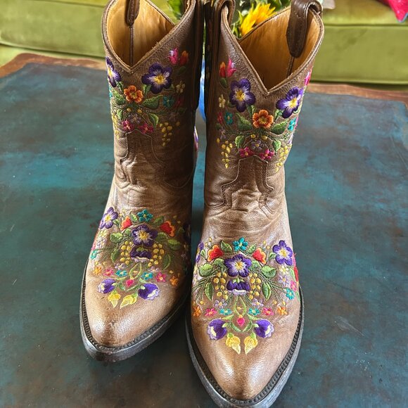 OLD GRINGO SORA 6" SHORT SHAFT EMBROIDERED BOOTS!!! 8.5 - Picture 2 of 5